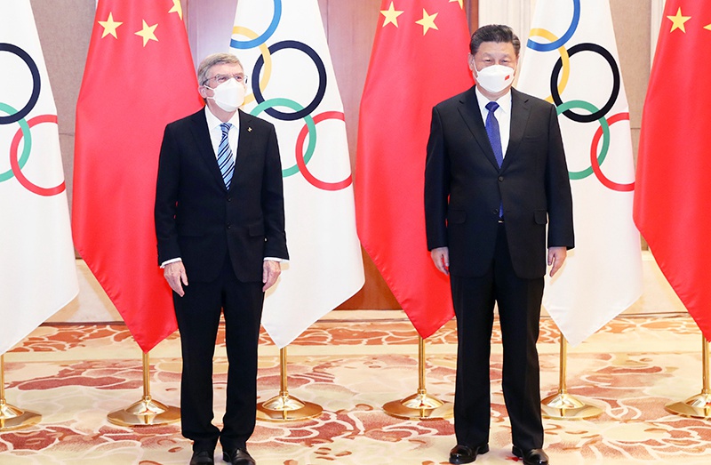 시진핑 주석, 토마스 바흐 IOC 위원장과 회동